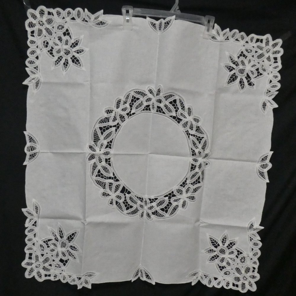 Vintage| Cotton | Square Embroidered Table Cloth